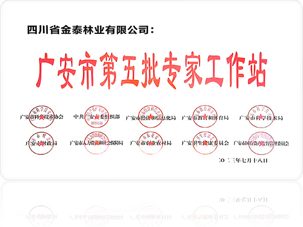 广安市第五批专家工作站